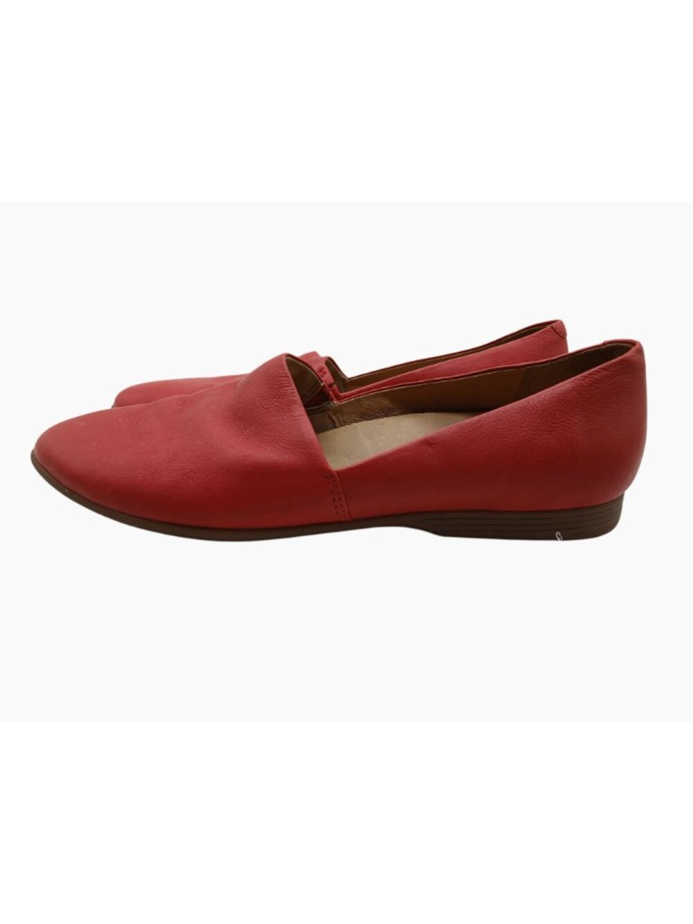 Dansko Larisa Womens Red Leather Flats Size 39 Low Heel Slip-On Removable Insole - Picture 3 of 11